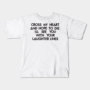 Laughter Lines (black) Kids T-Shirt